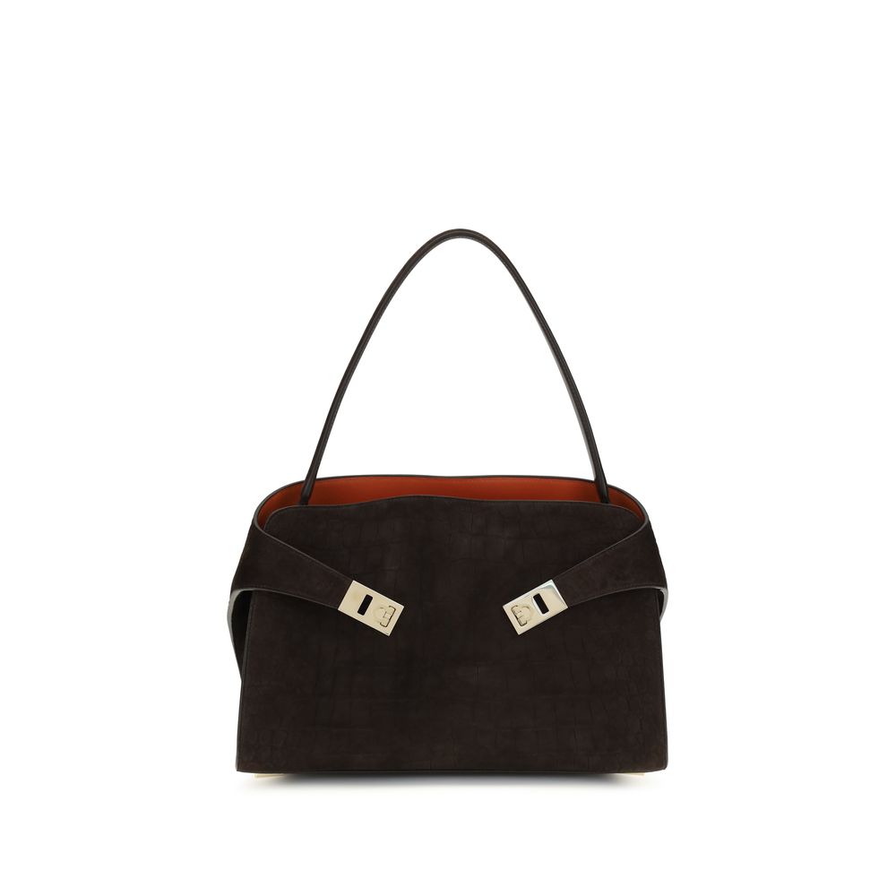 Sac à bandoulière Ferragamo en cuir de veau marron Bos Taurus