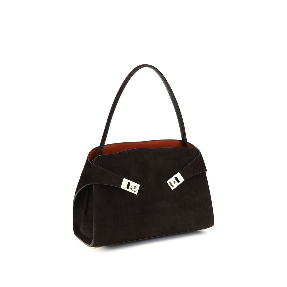 Sac à bandoulière Ferragamo en cuir de veau marron Bos Taurus
