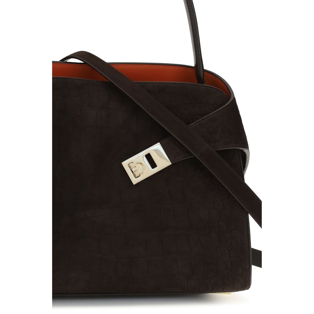 Sac à bandoulière Ferragamo en cuir de veau marron Bos Taurus