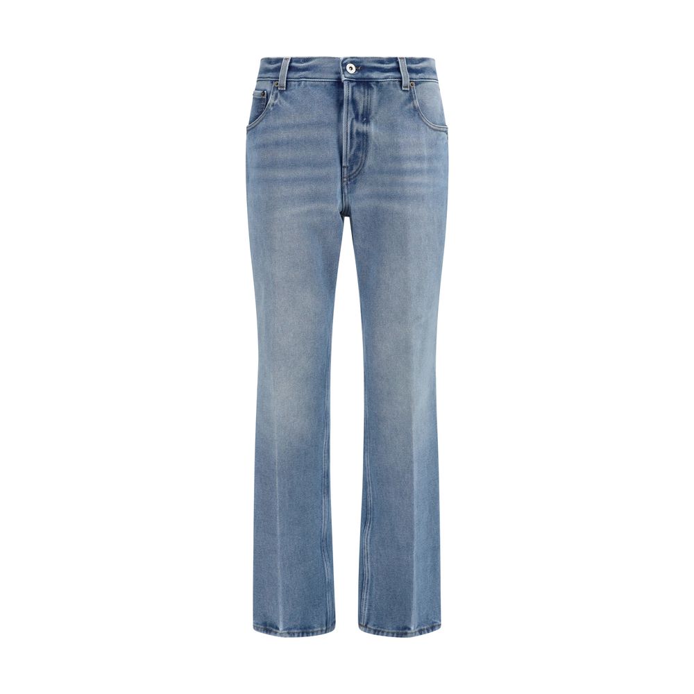 Jean coupe décontractée en coton bleu Miu Miu