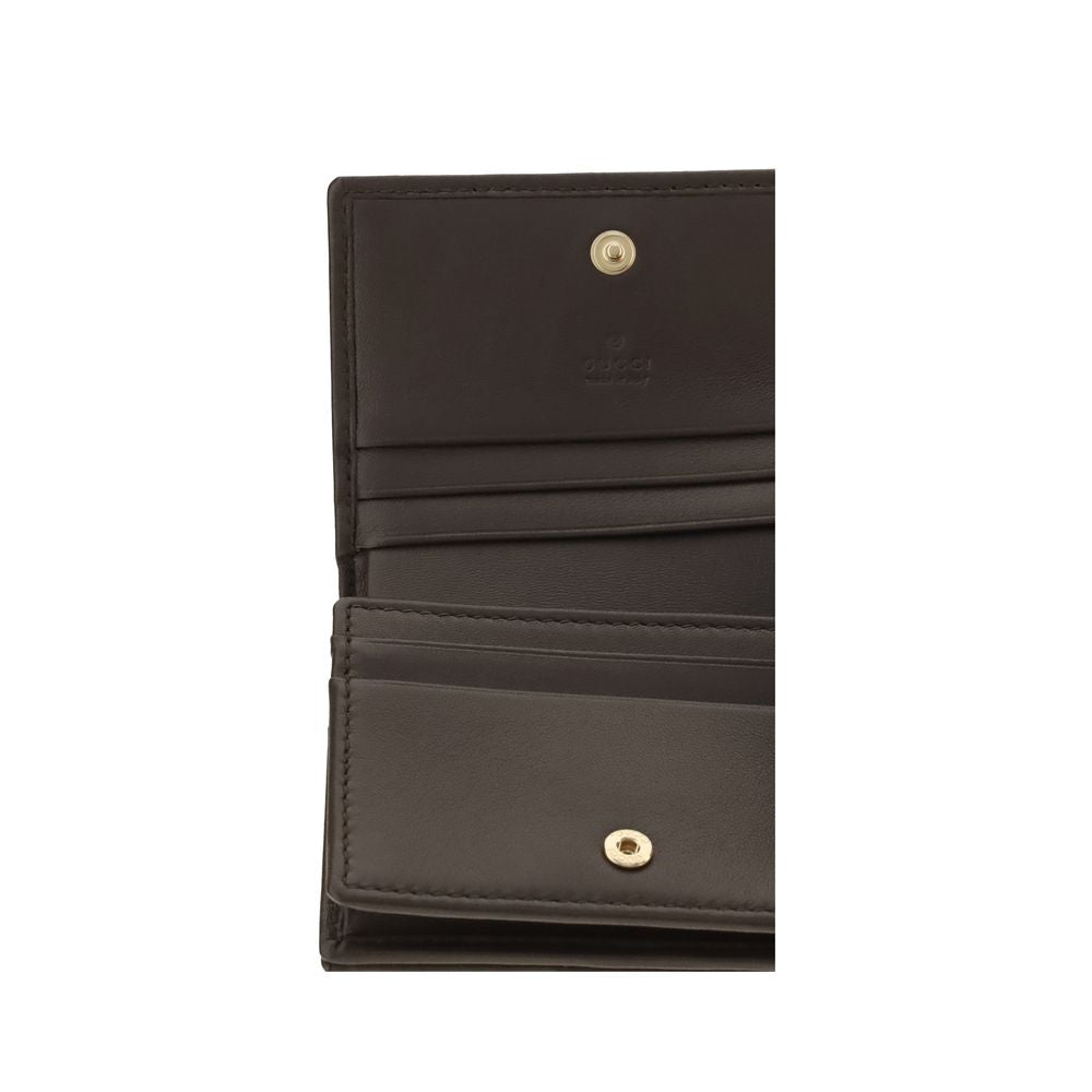 Portefeuille Gucci en cuir de veau marron Bos Taurus