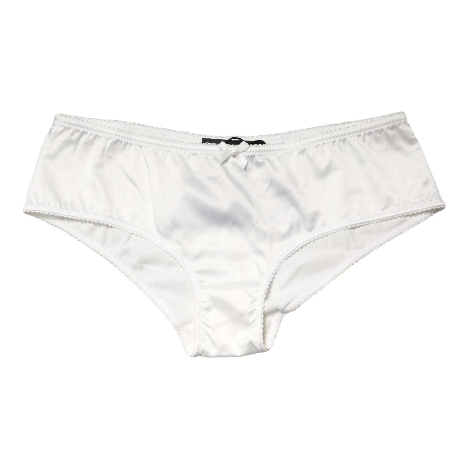 Culotte taille moyenne en soie stretch blanche Dolce & Gabbana