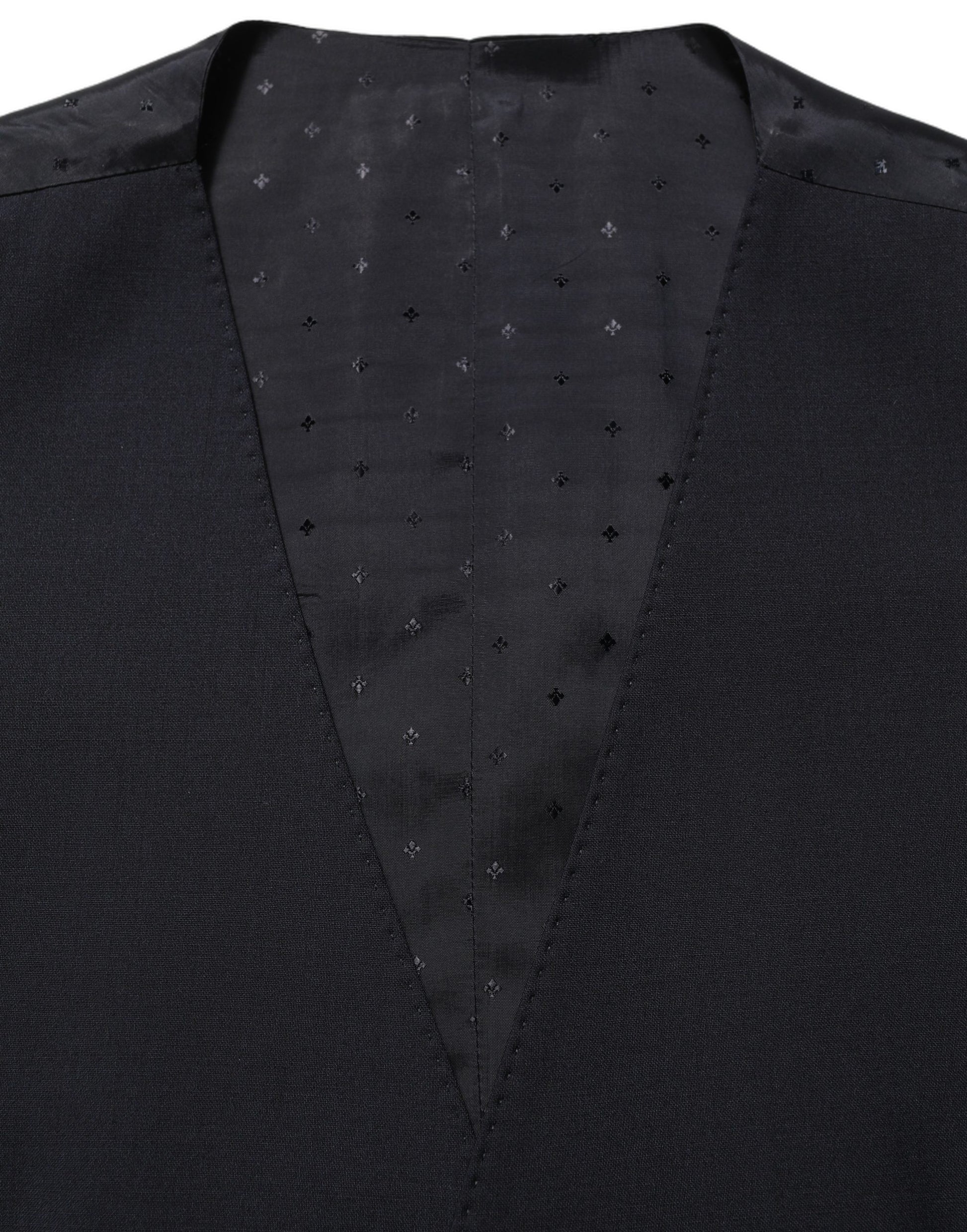 Dolce & Gabbana Black Wool Slim Fit Formal 3 Piece Men Suit