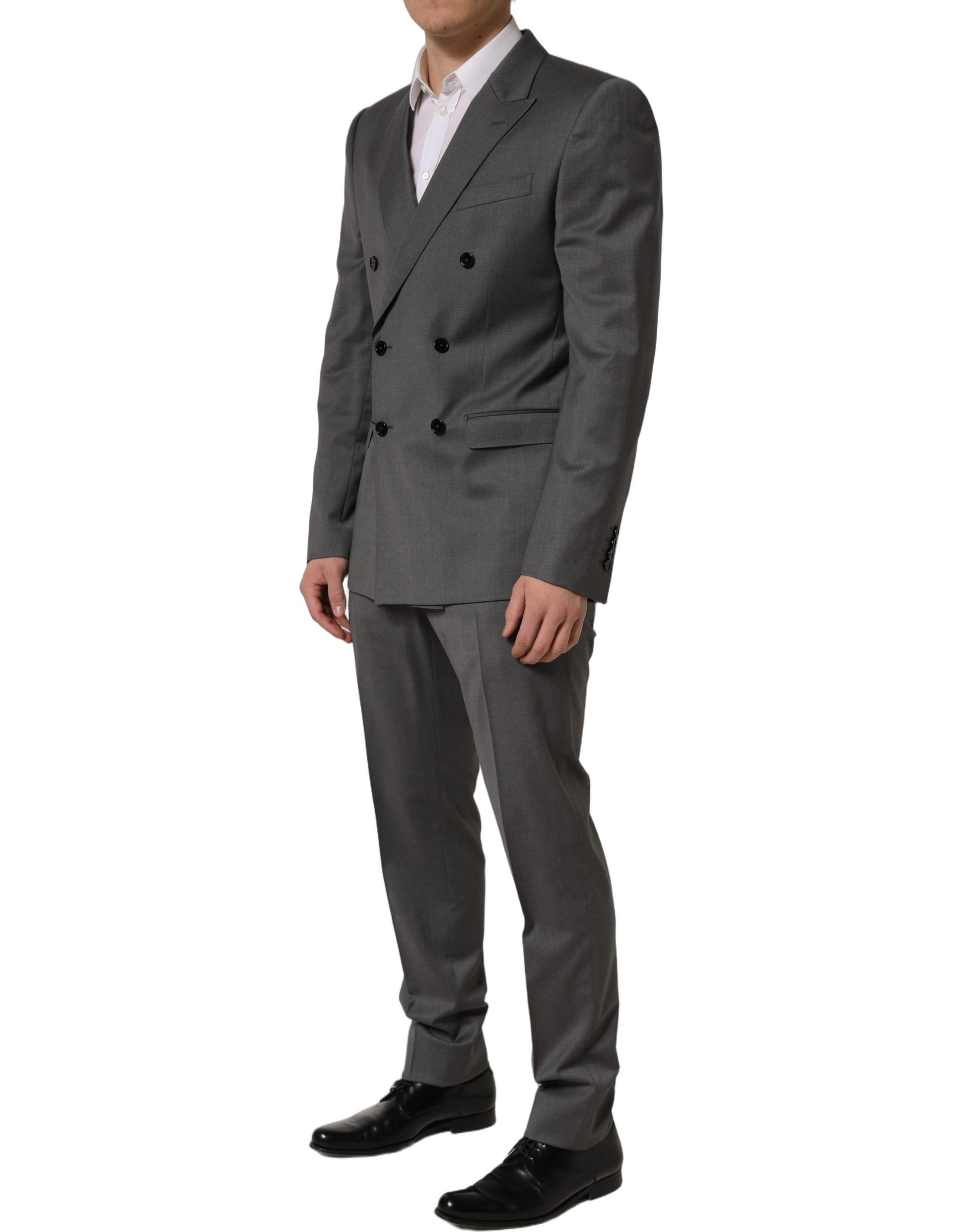 Dolce & Gabbana Gray MARTINI Slim Fit Formal 2Piece Men Suit