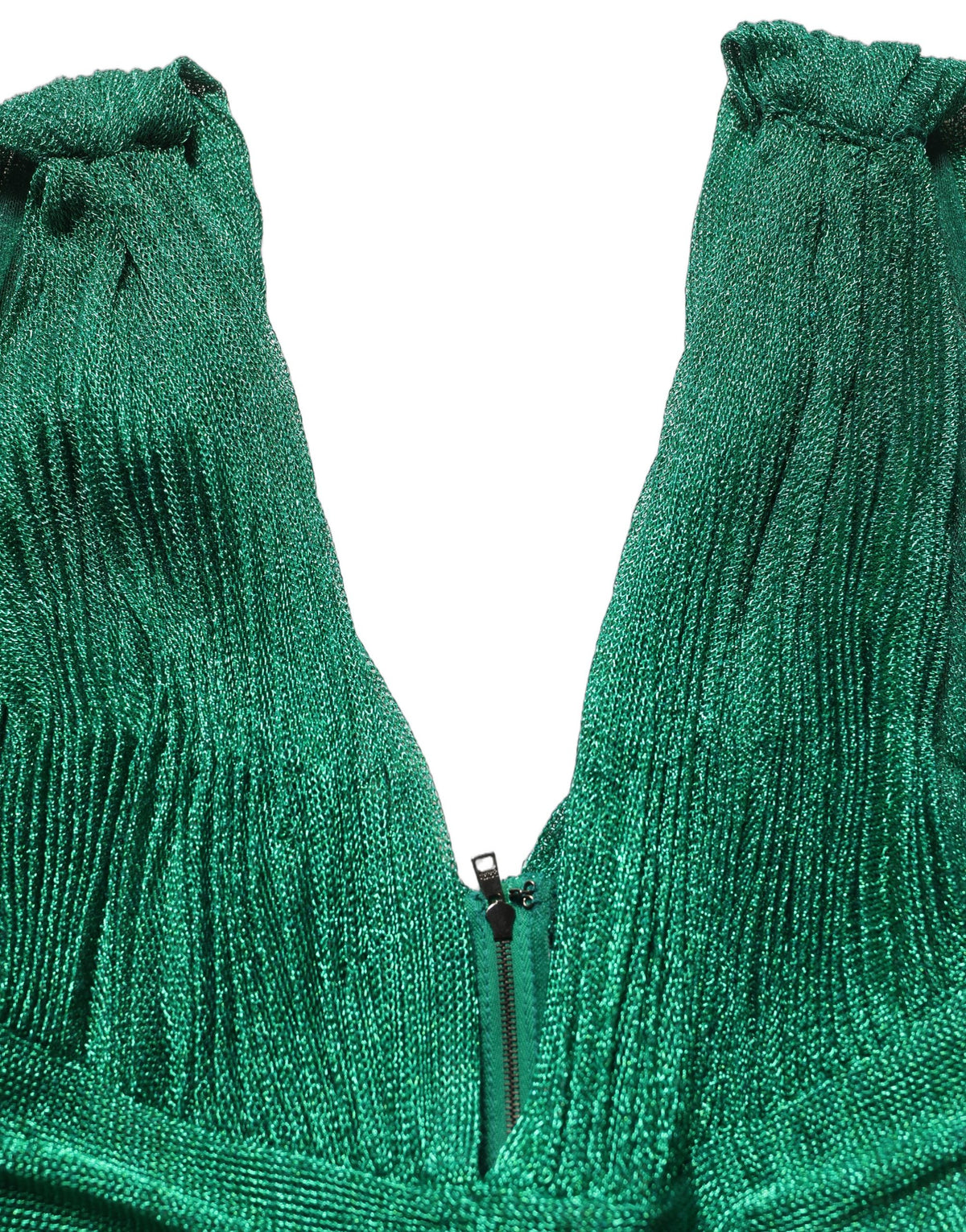 Dolce & Gabbana Abendkleid aus smaragdgrünem Plissee