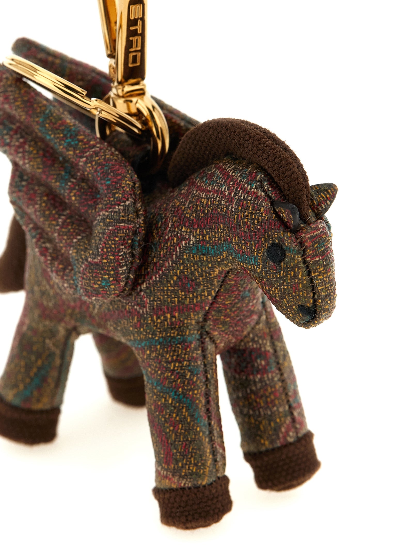 Etro Brown Cotton Keychain