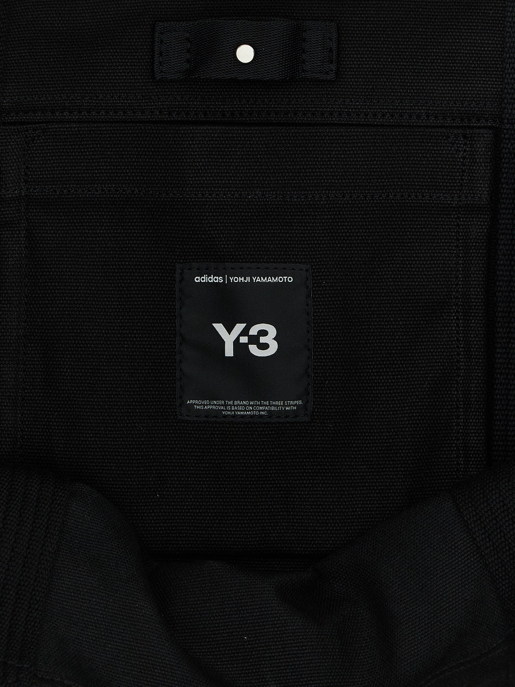 Y-3 Black Cotton Tote Bag