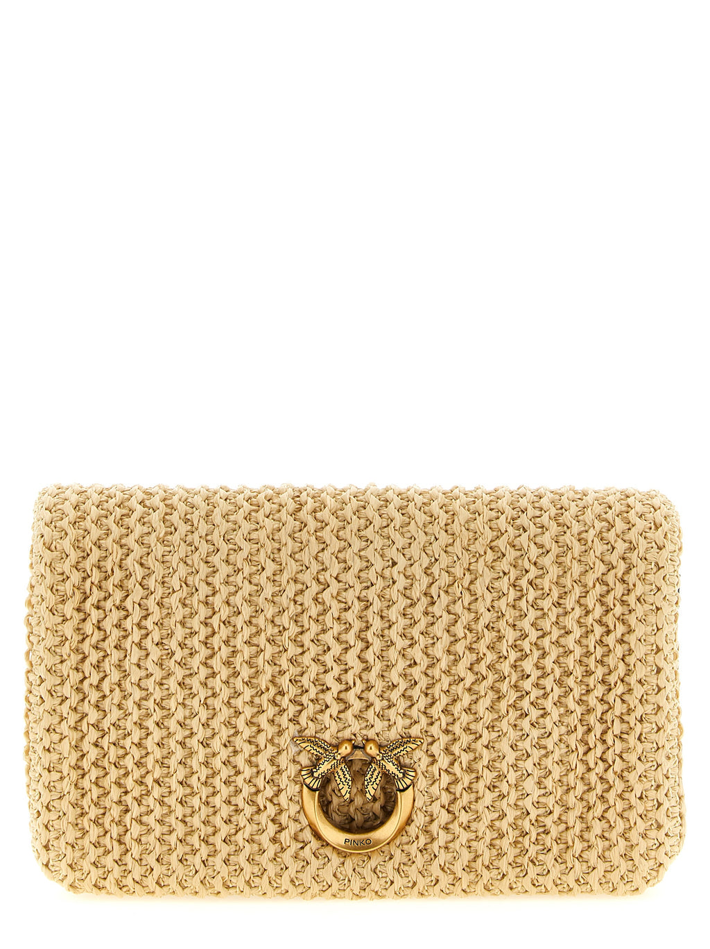 PINKO Beige Polypropylene Clutch Bag