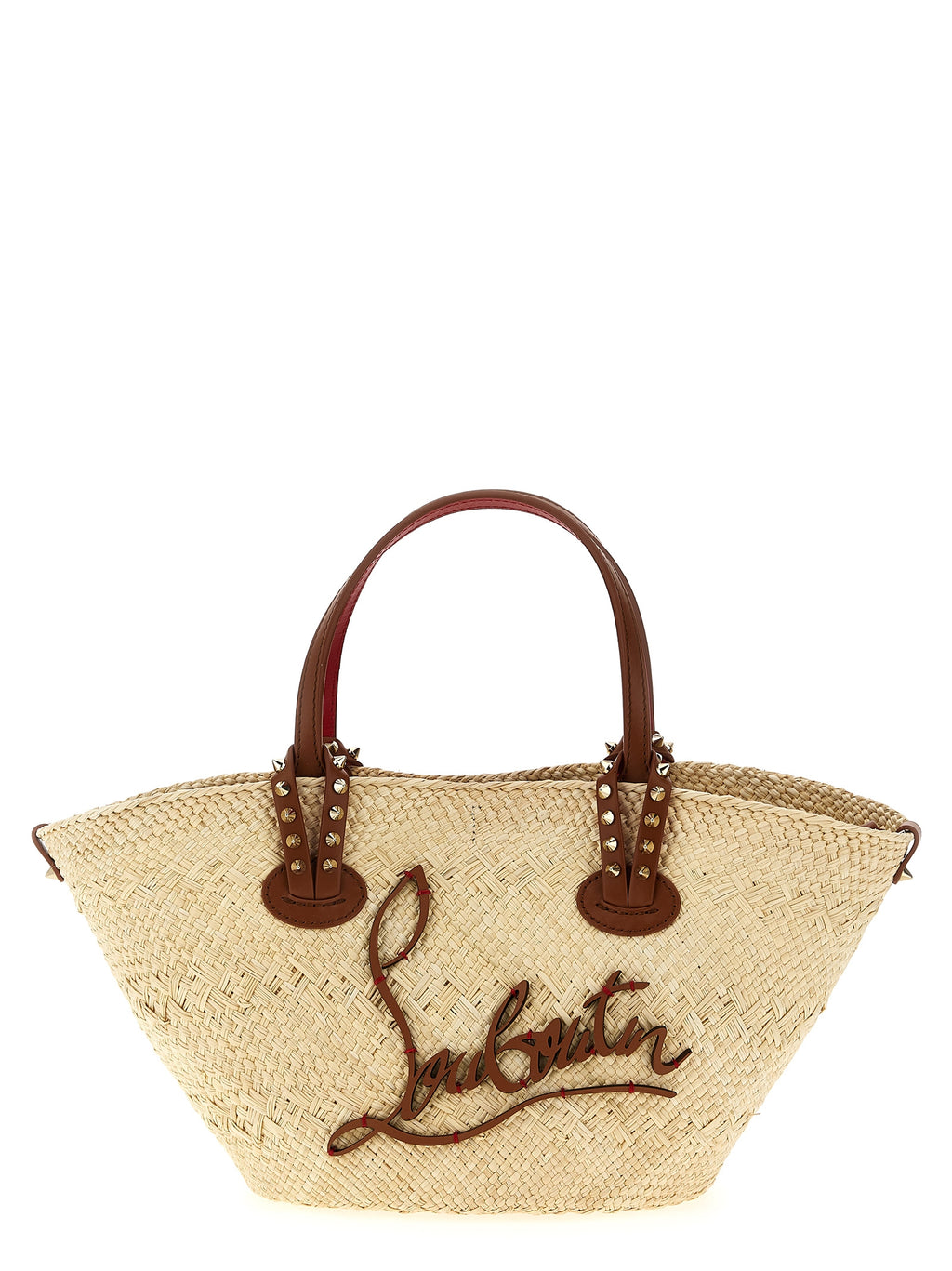 Christian Louboutin Beige Raffia Handbag