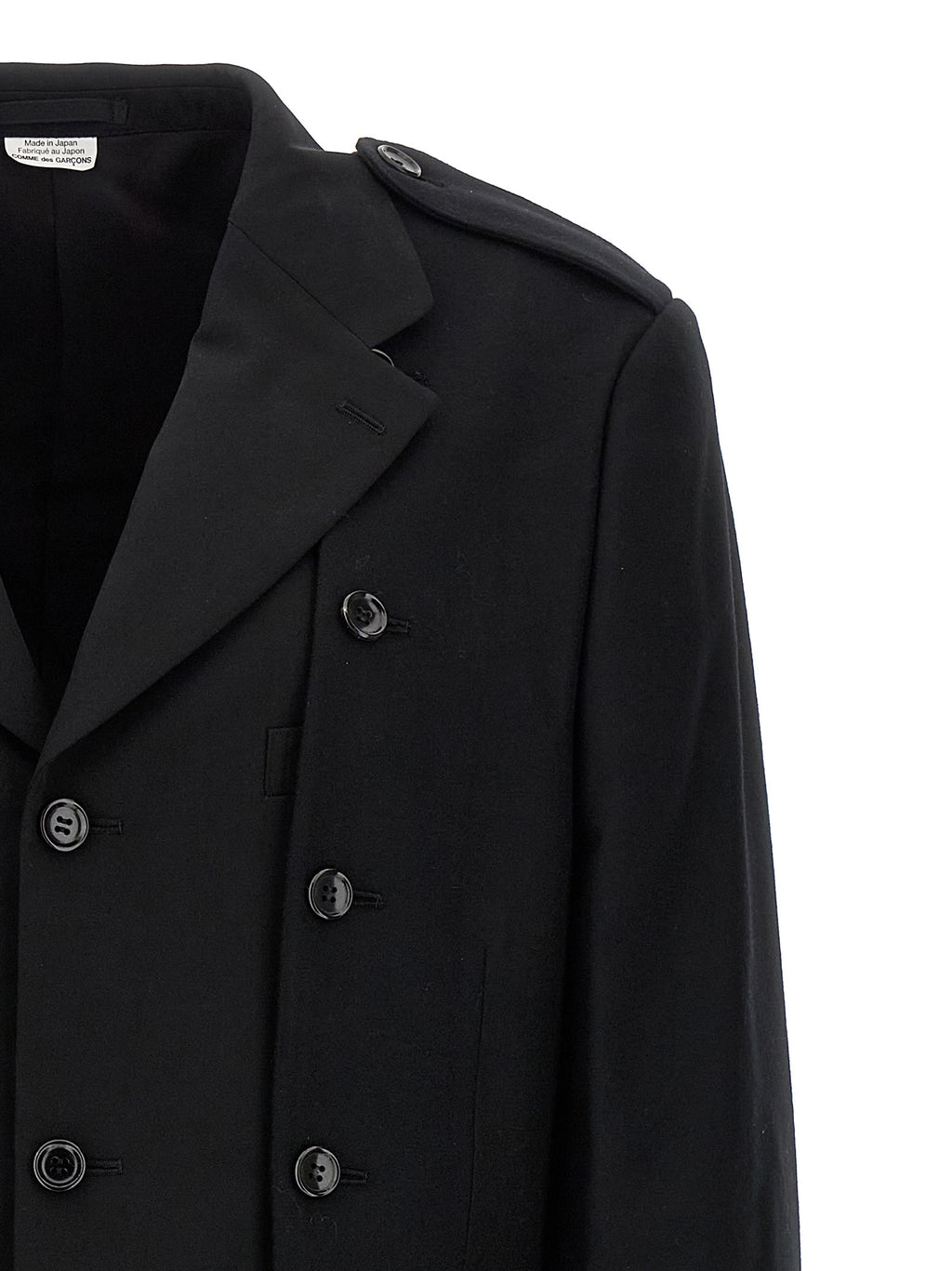 Comme Des Garçons Black Wool Coat