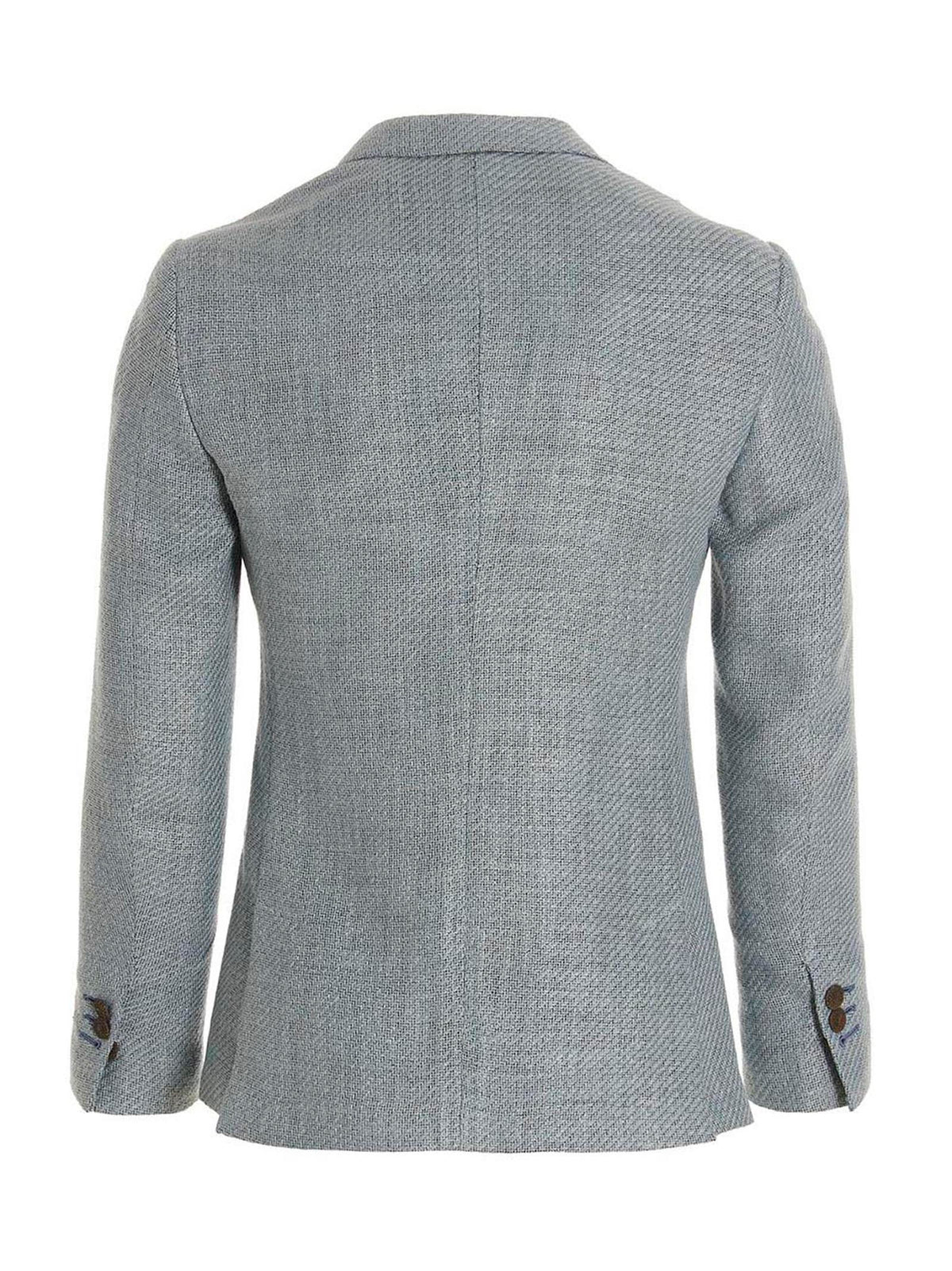 MAURIZIO MIRI Blue Silk Blazer