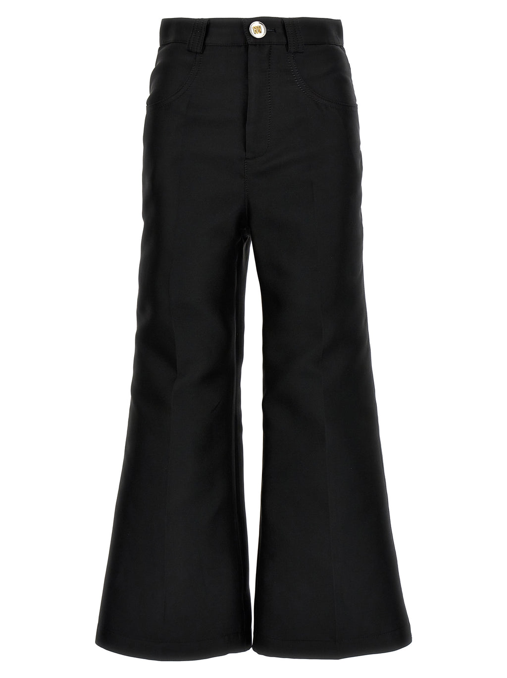 Giambattista Valli Black Polyester Flared Pants