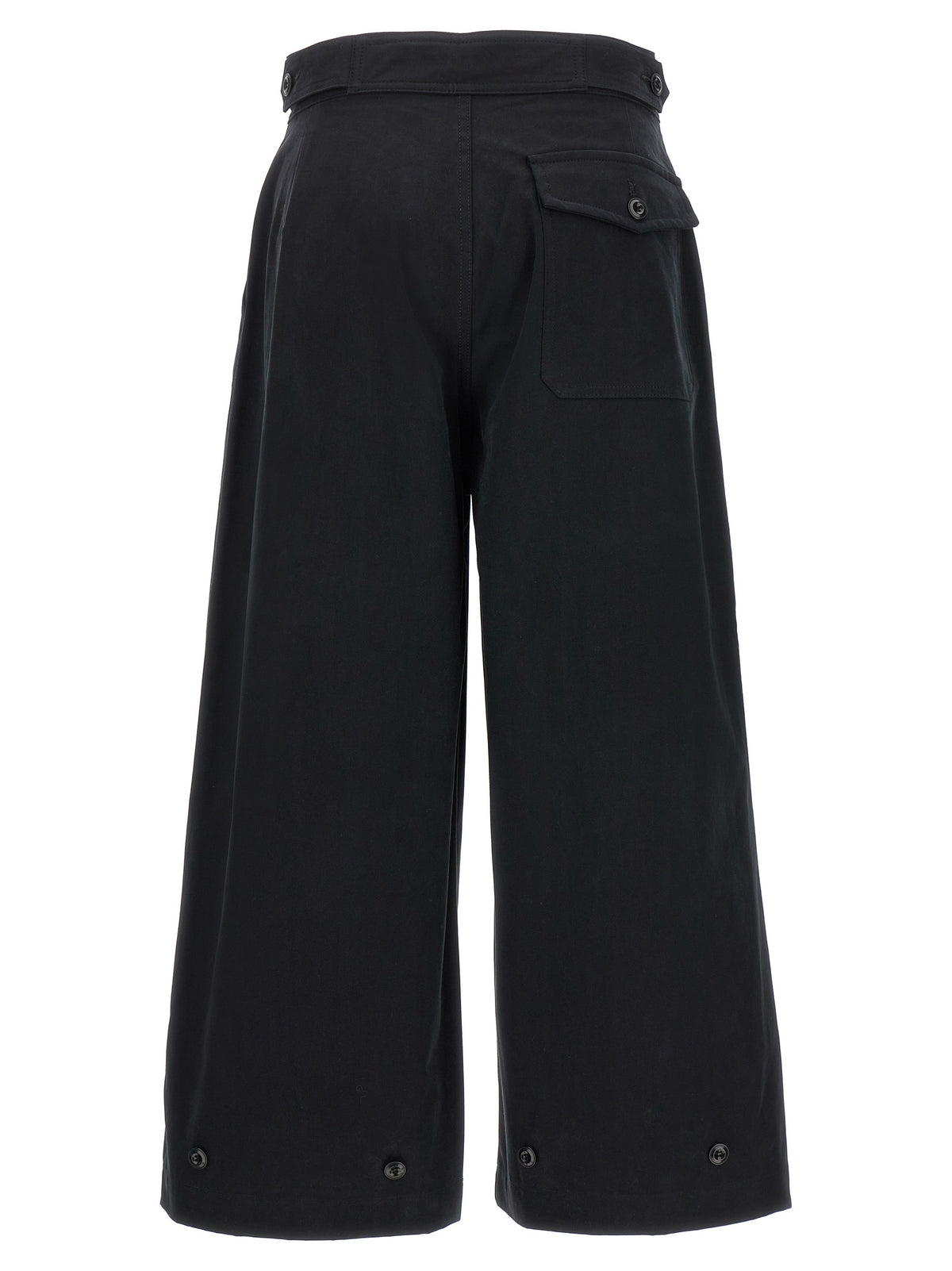 CELLAR DOOR Black Cotton Casual Pants