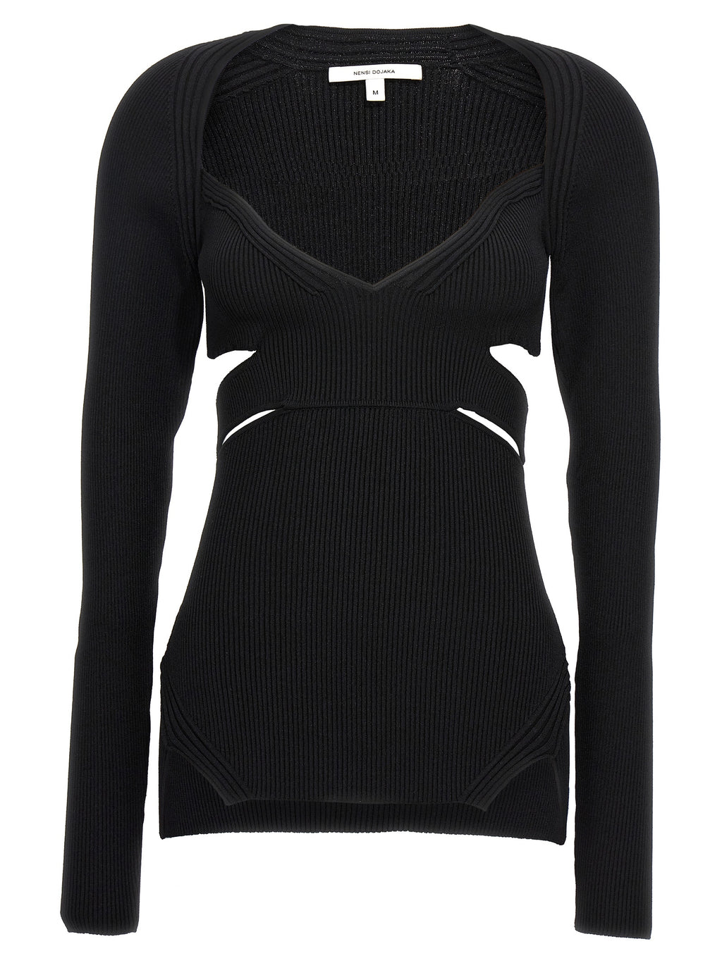 Nensi Dojaka Black Viscose Cardigan