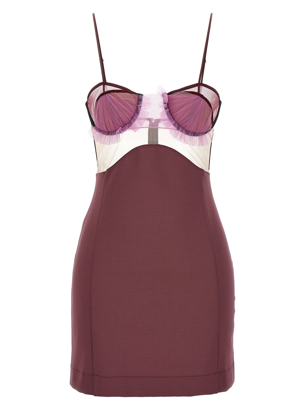 Nensi Dojaka Purple Viscose Short Dress