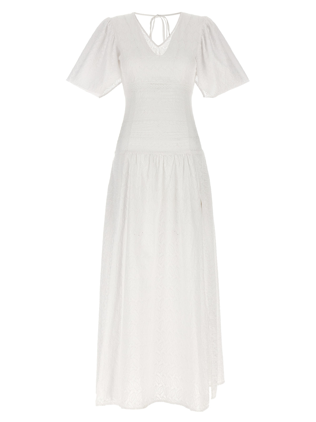 LE TWINS White Cotton Long Dress