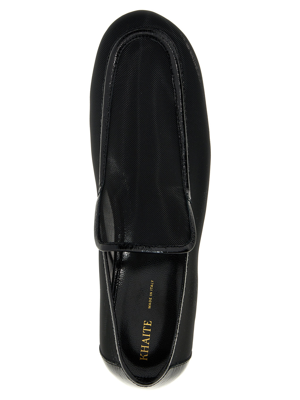 Khaite Black Polyamide Slip-On Loafers