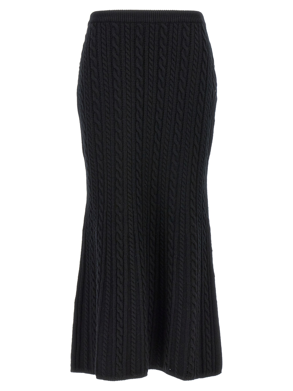 Alessandra Rich Black Wool Mini Skirt