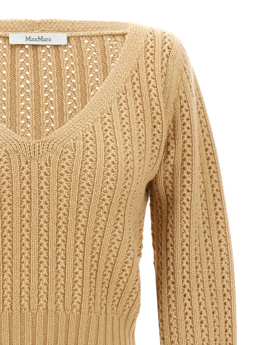 Max Mara Beige Wool Cardigan