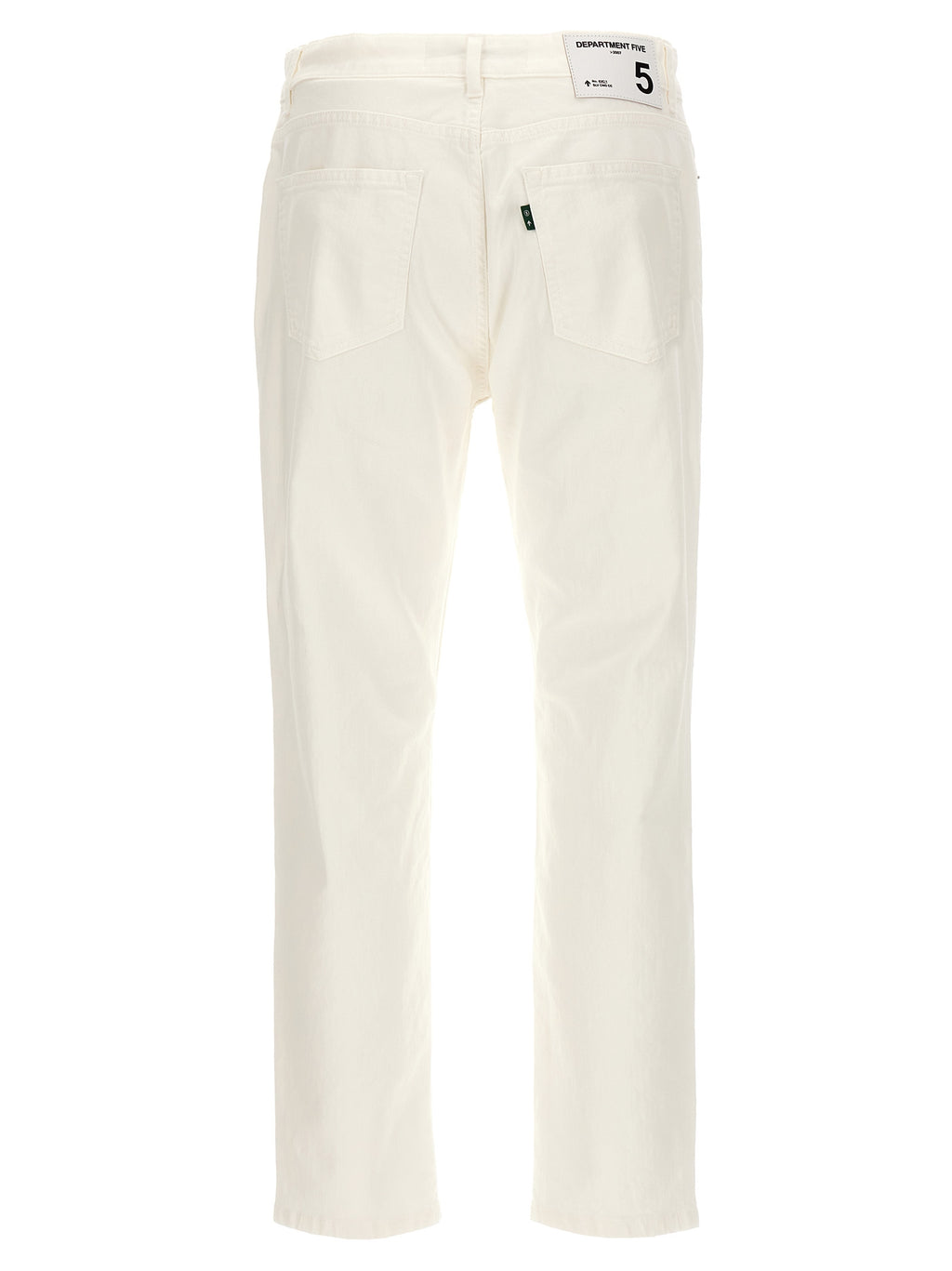 Department 5 White Cotton Straight-Leg Jeans