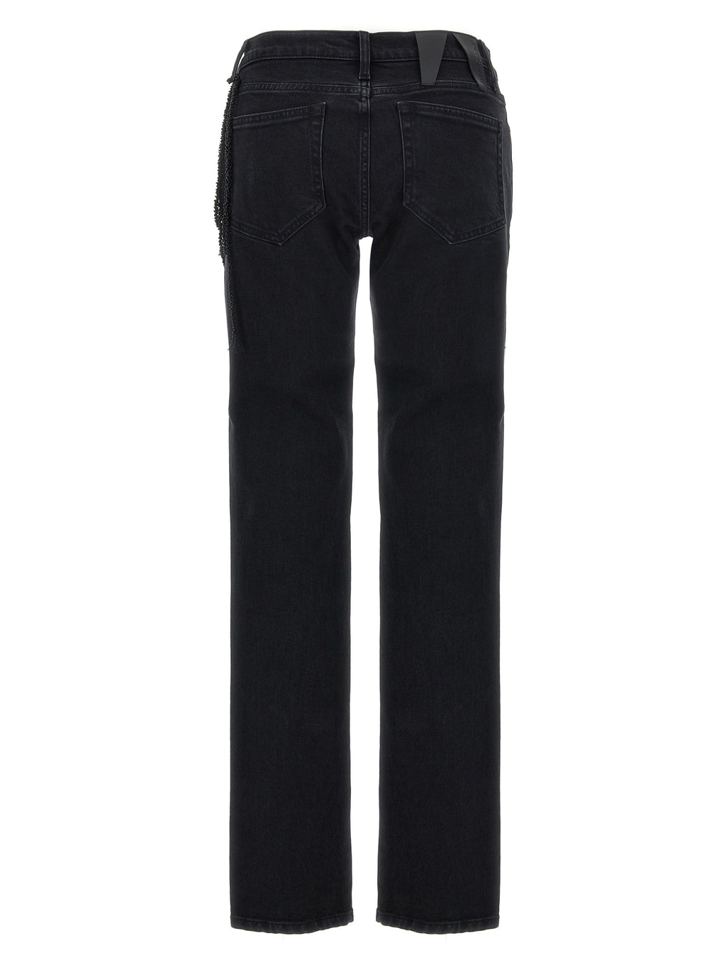 Darkpark Black Cotton Straight-Leg Jeans