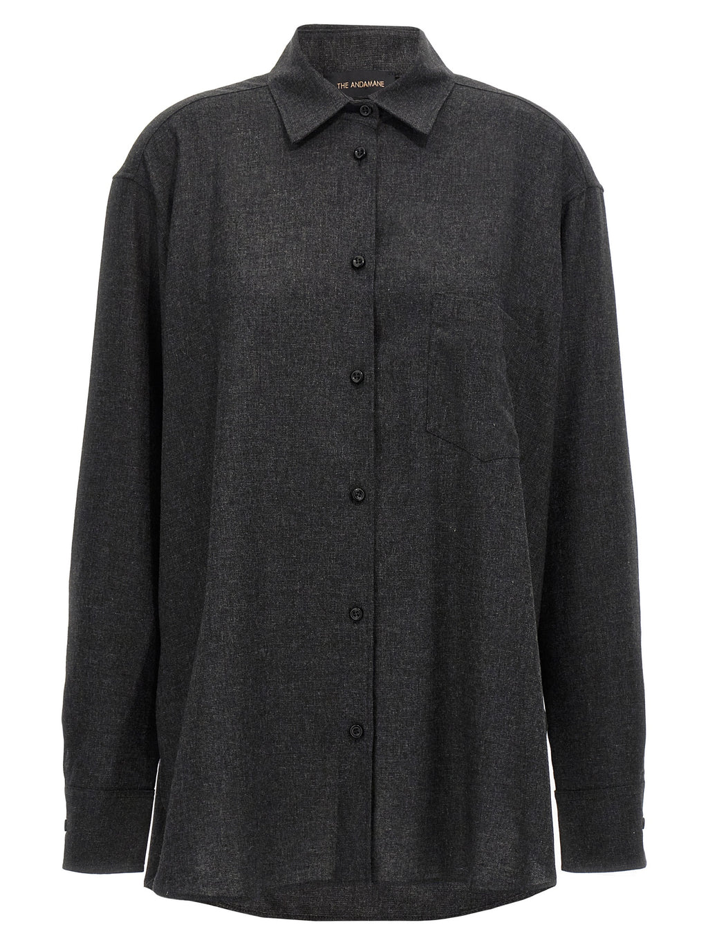 The Andamane Gray Wool Blouse