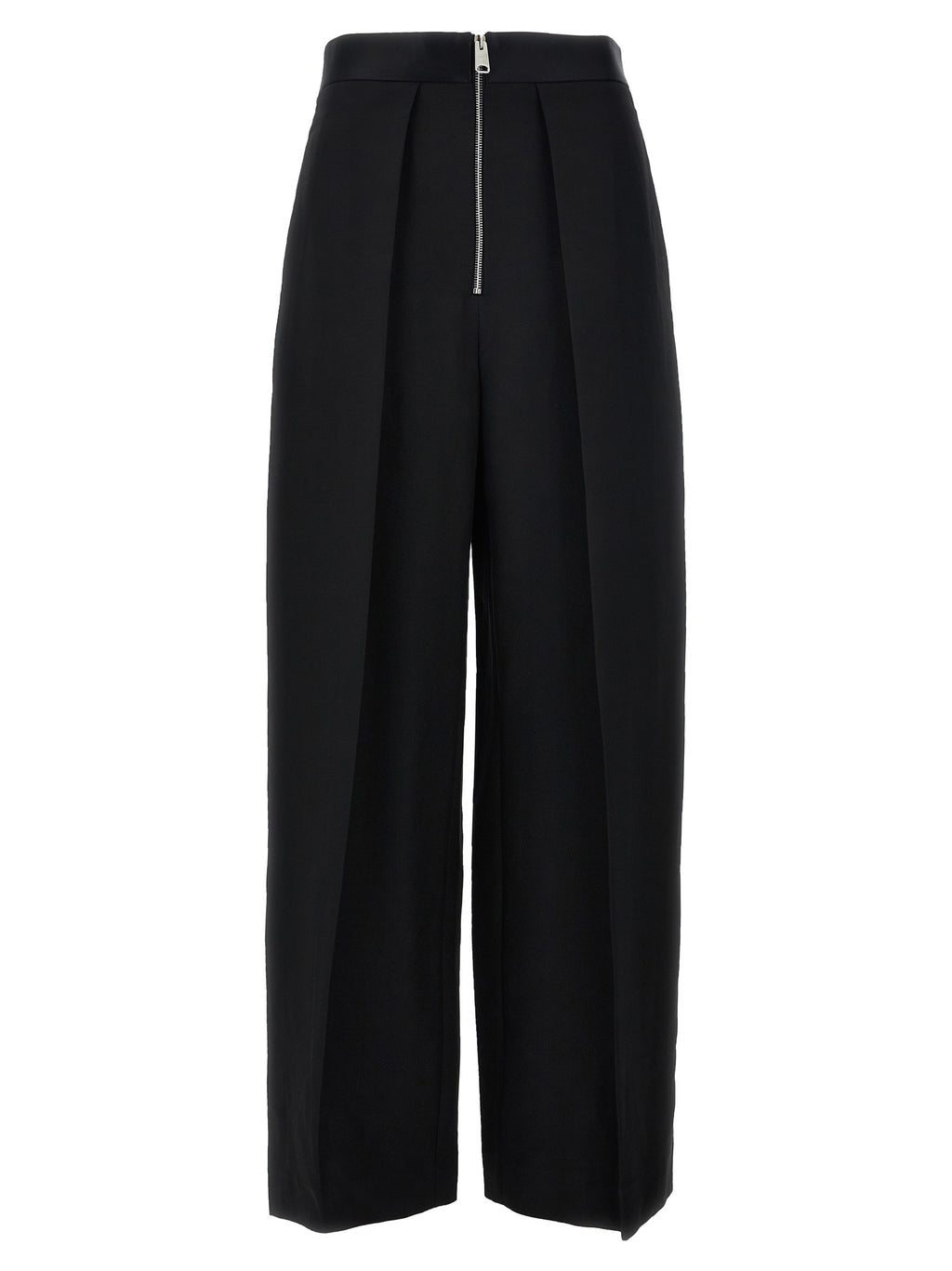 Khaite Black Viscose Casual Pants