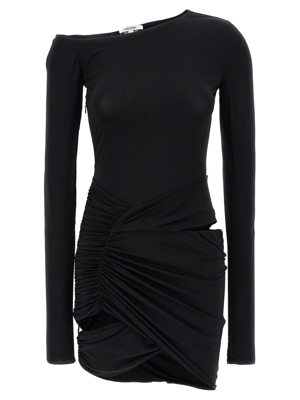 Nensi Dojaka Black Viscose Mini Skirt