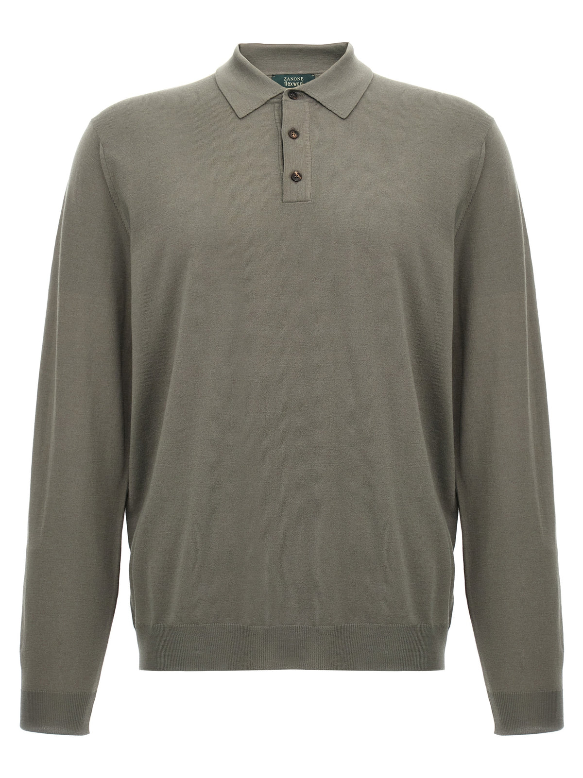 ZANONE Gray Virgin Wool Polo Shirt