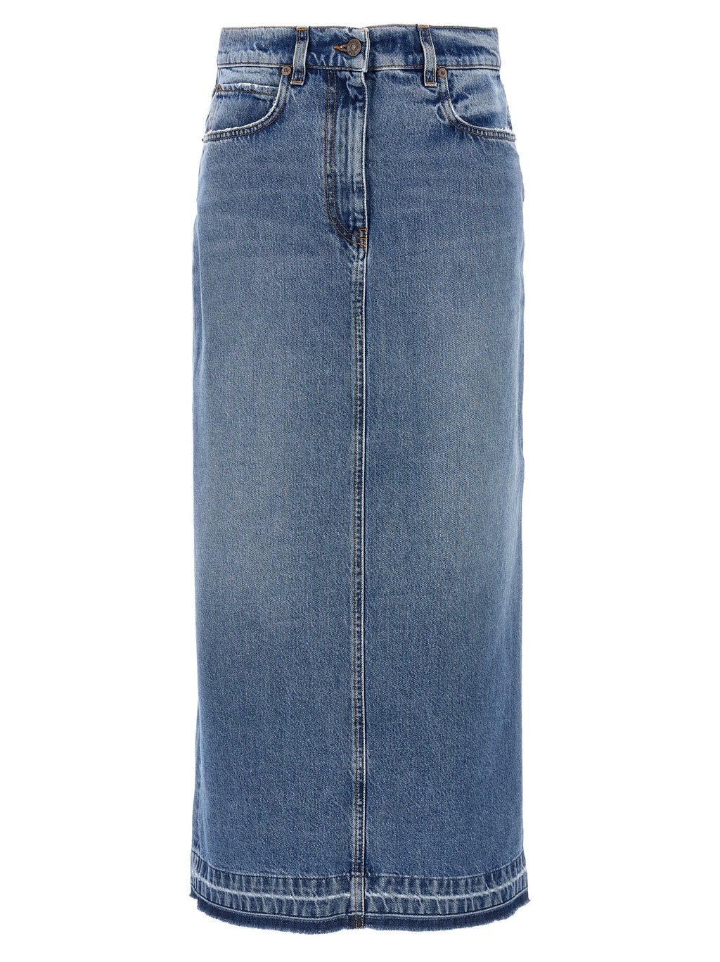 Fortela Blue Cotton Mini Skirt