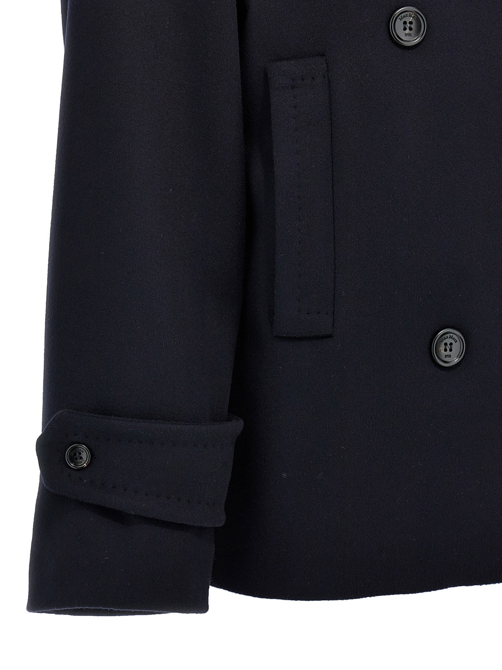 Max Mara Blue Virgin Wool Coat
