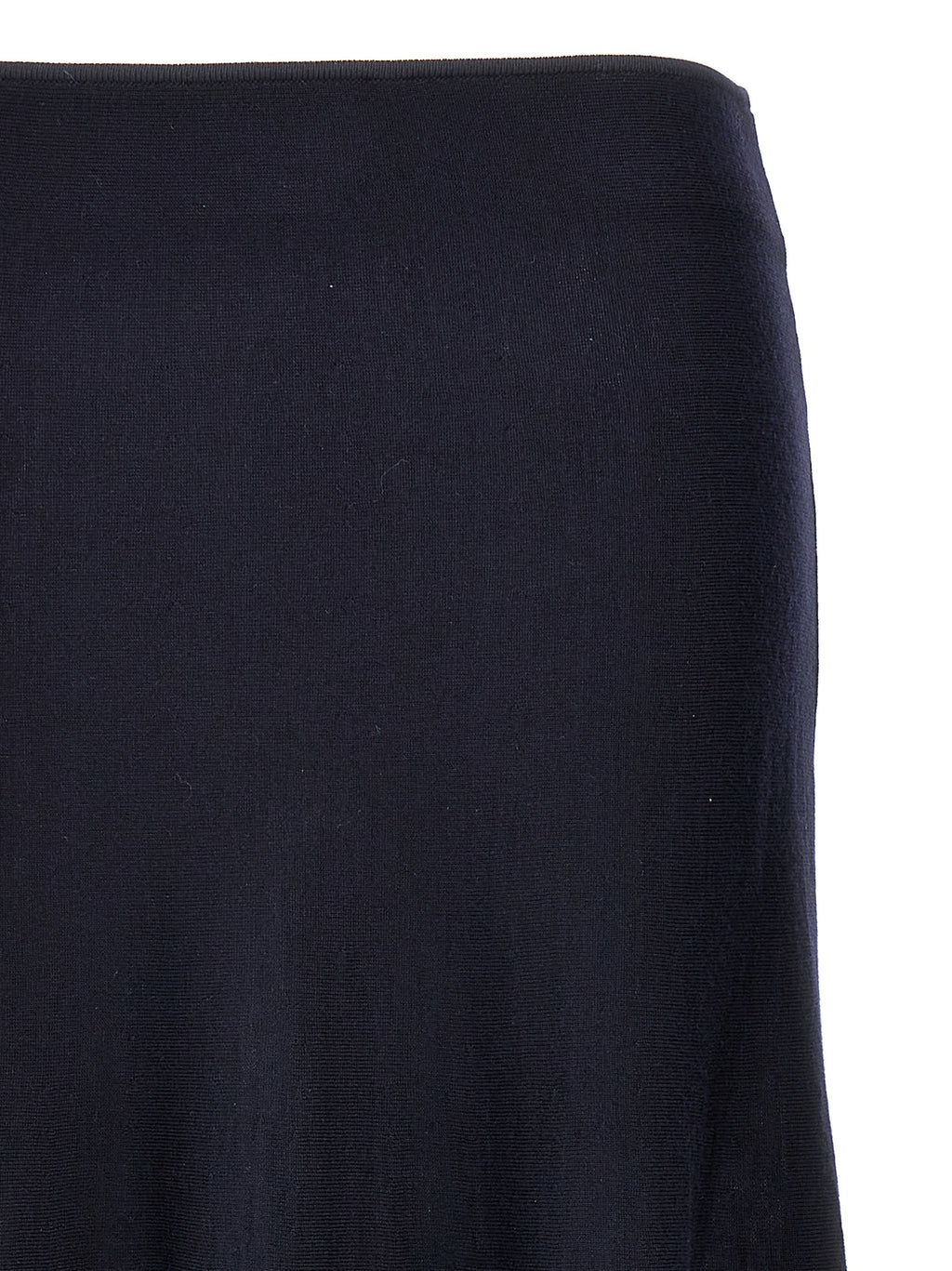 Khaite Blue Wool Midi Skirt