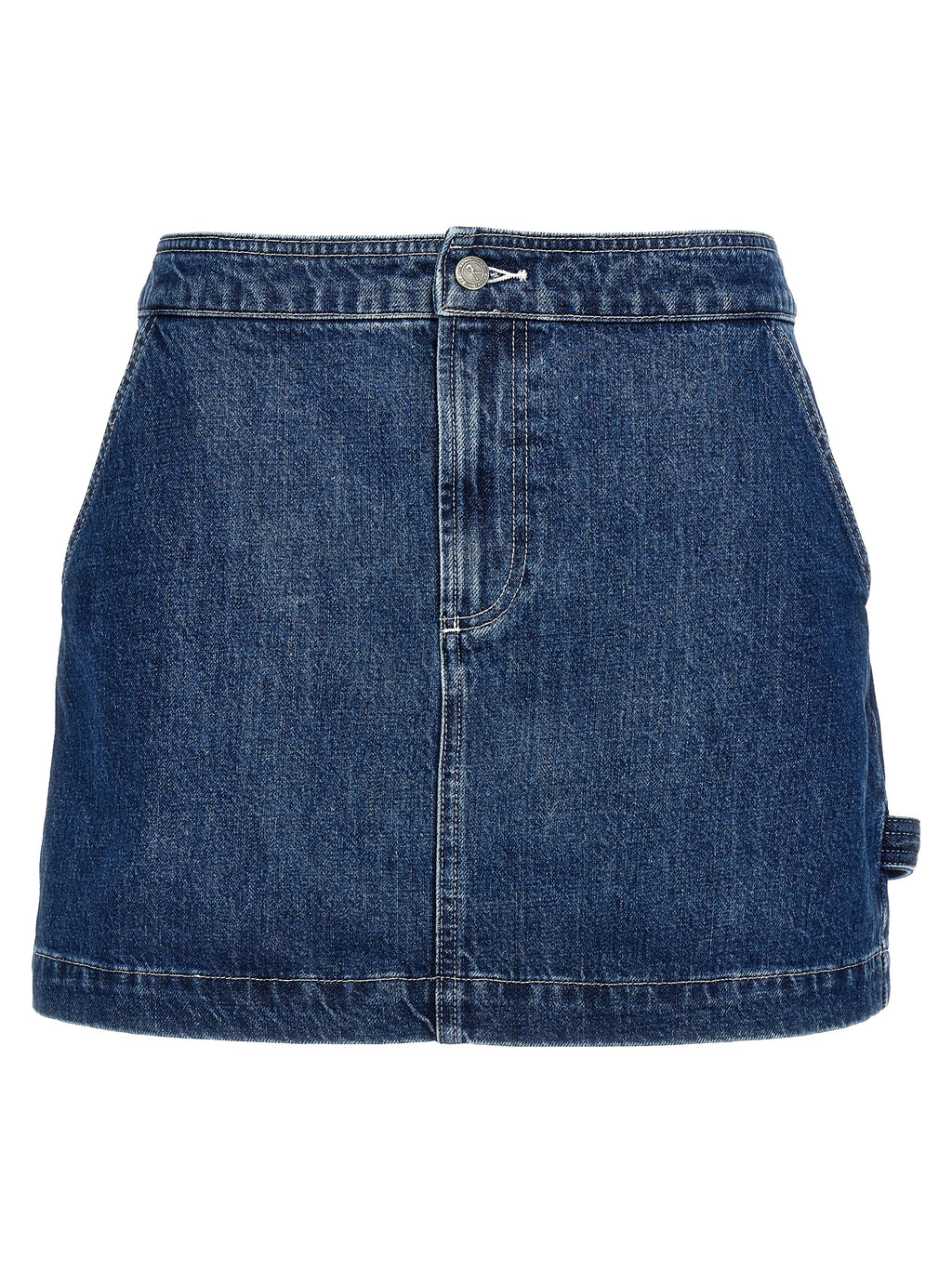 A.P.C. Blue Cotton Long Skirt