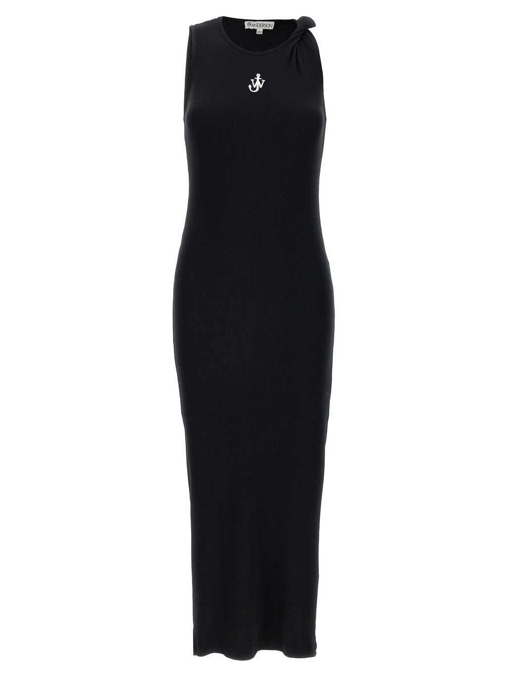 J.W.Anderson Black Cotton Midi Dress