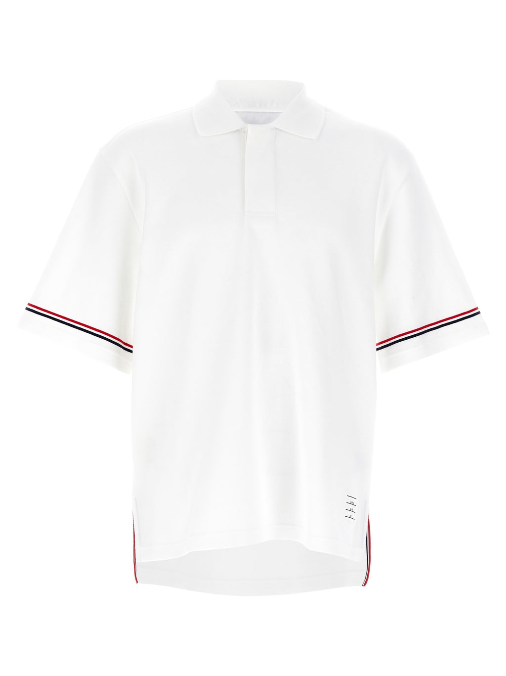 Thom Browne White Cotton Polo Shirt
