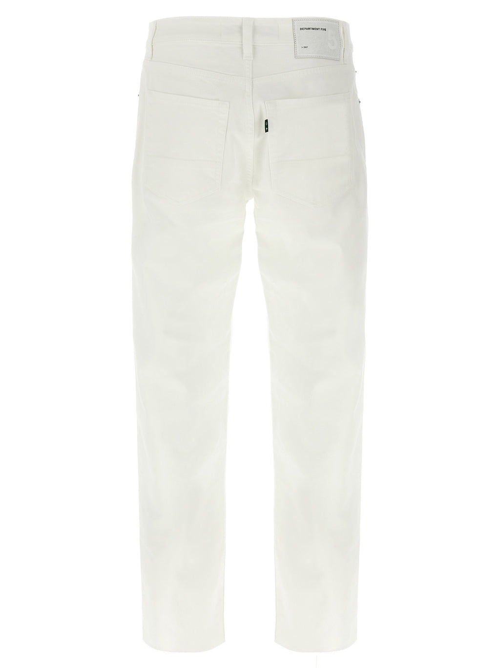 Department 5 White Cotton Straight-Leg Jeans