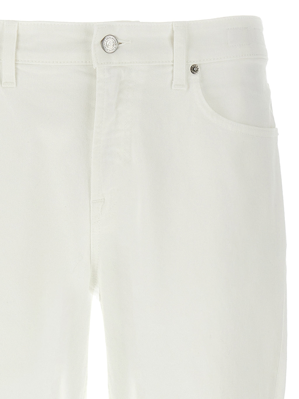 Department 5 White Cotton Straight-Leg Jeans