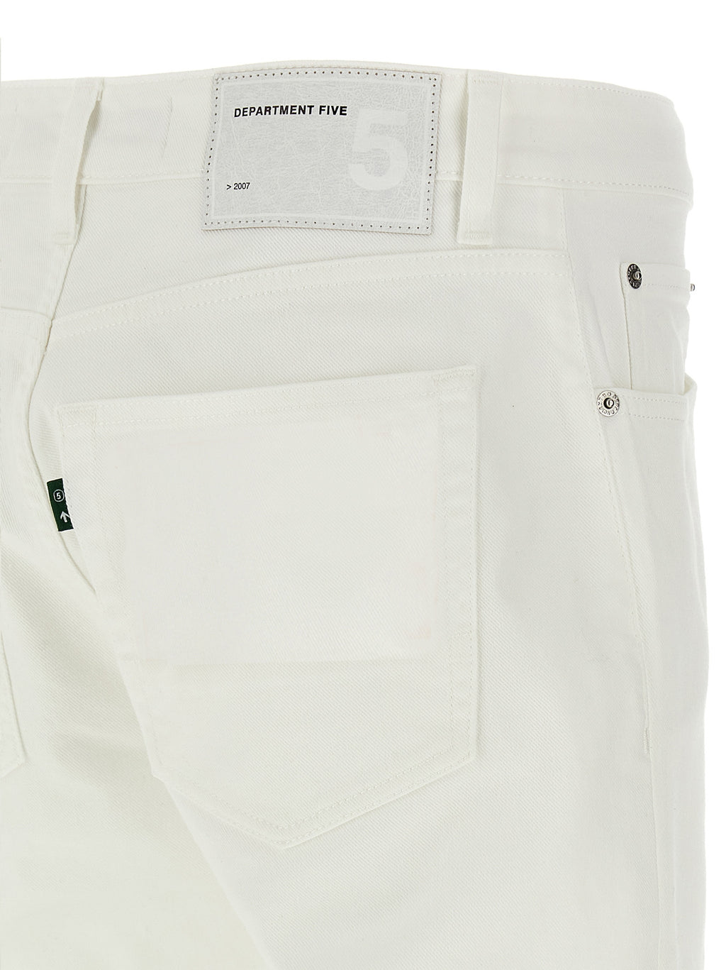 Department 5 White Cotton Straight-Leg Jeans