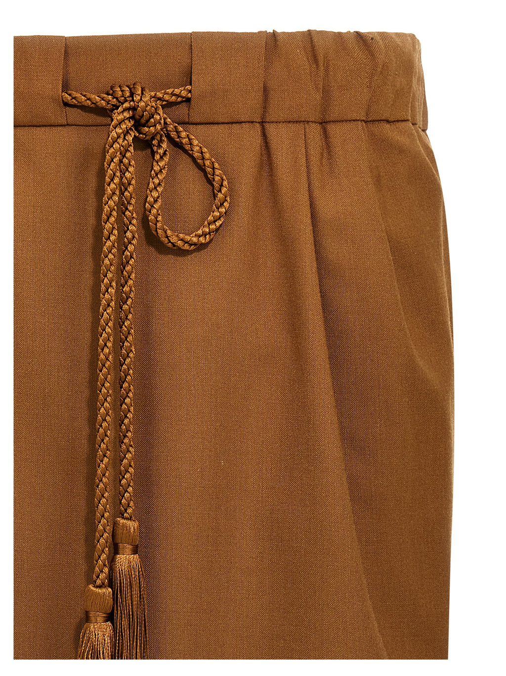 Max Mara Brown Virgin Wool Long Skirt