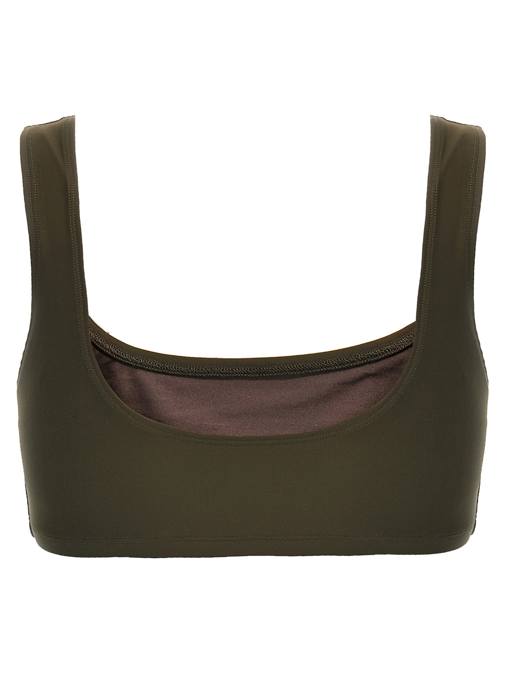 The Andamane Brown Polyamide Tank Tops