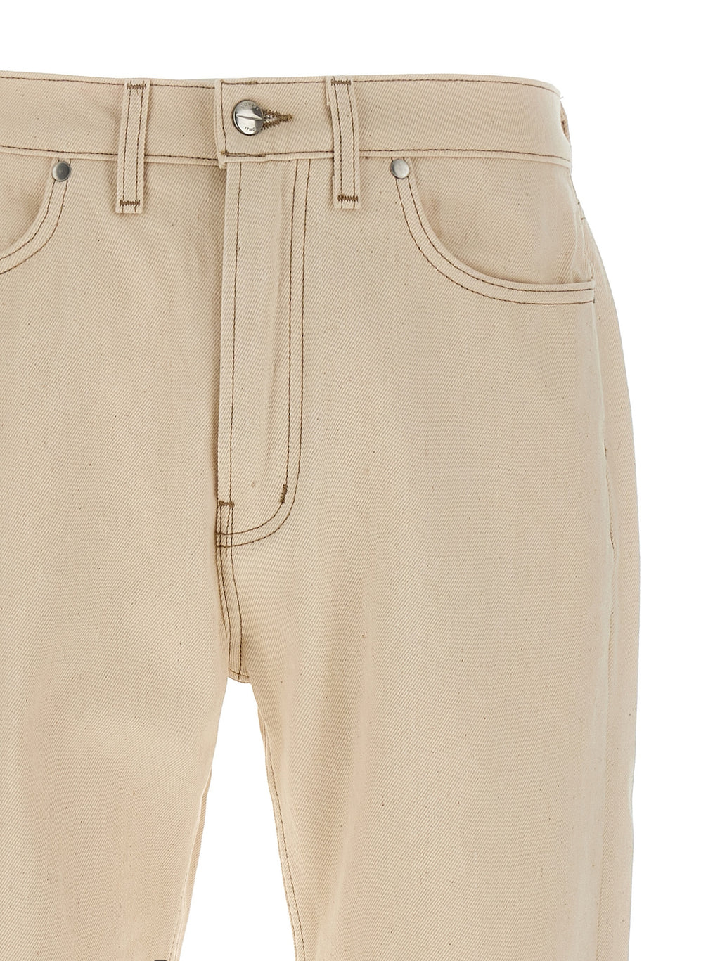 Rhude Beige Cotton Straight-Leg Jeans