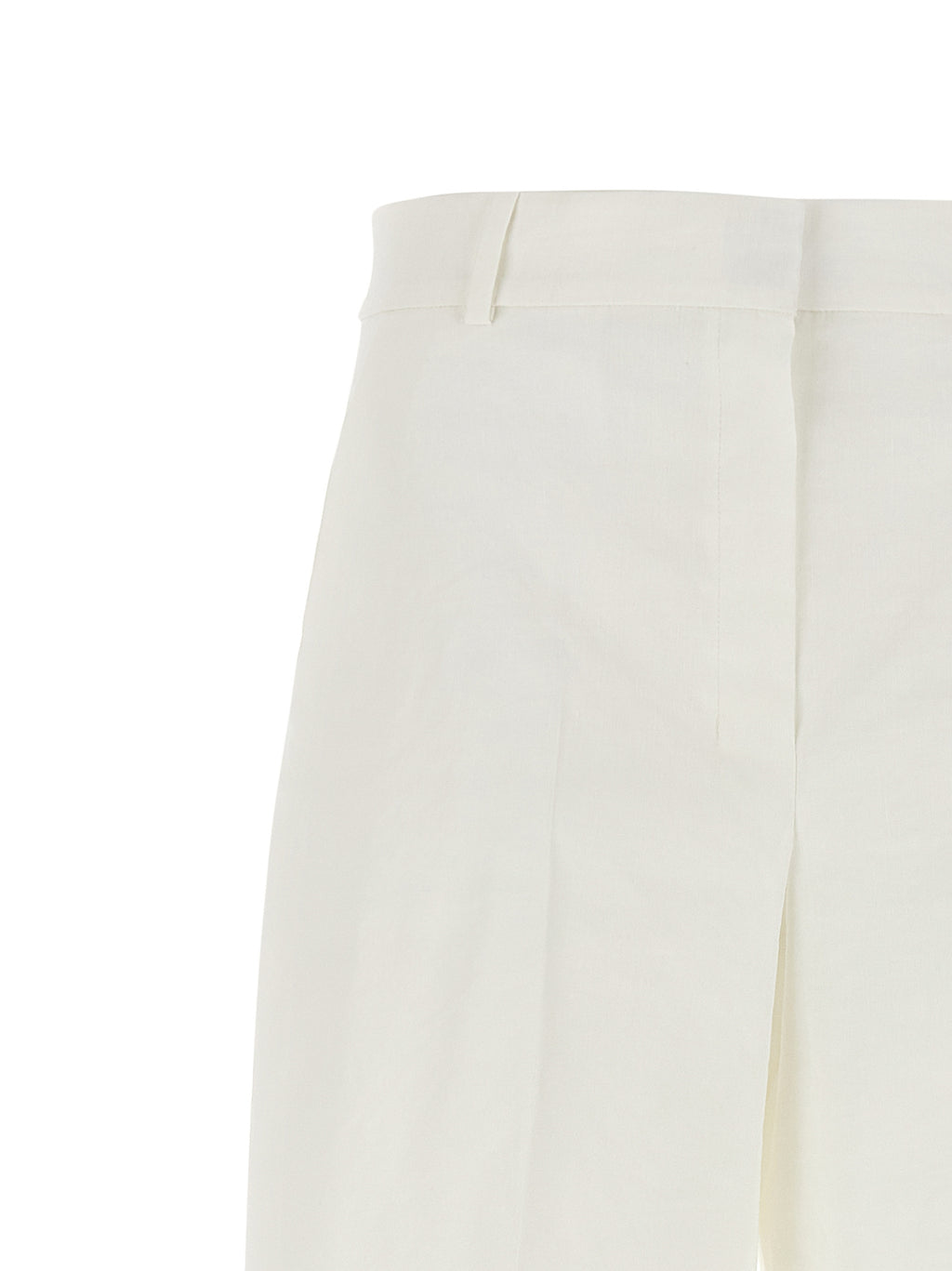 Theory White Linen Casual Pants