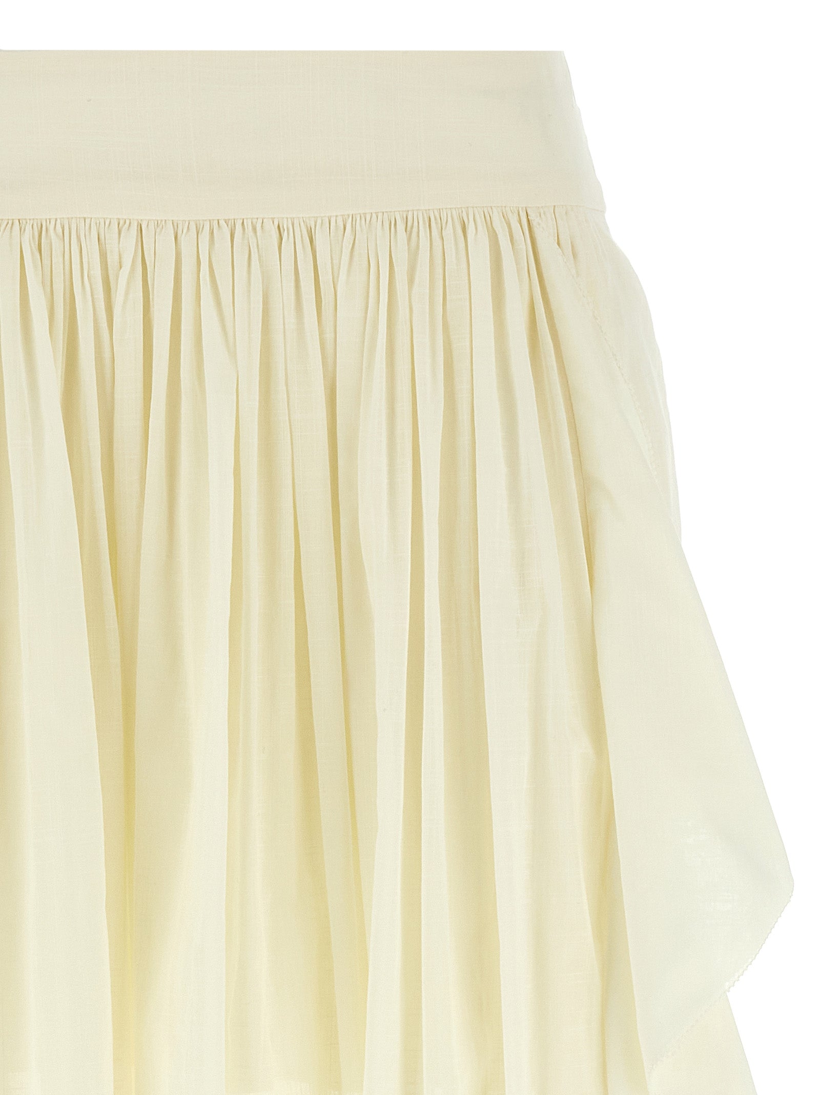 Zimmermann White Cotton Mini Skirt