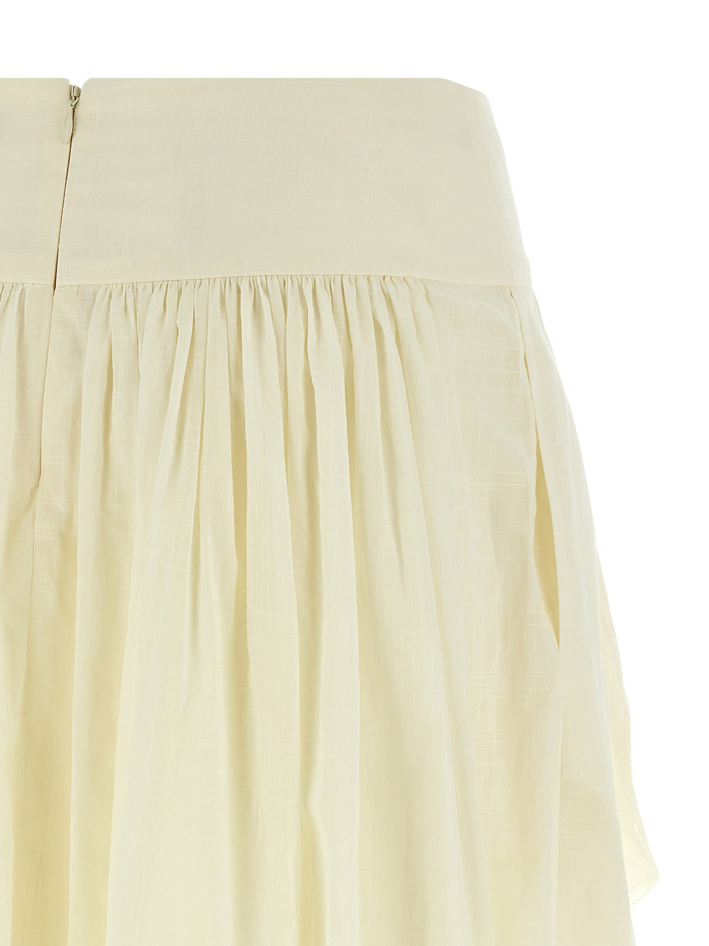 Zimmermann White Cotton Mini Skirt