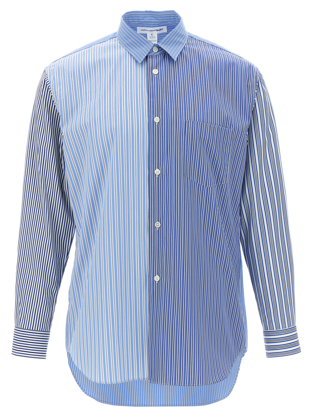 Comme Des Garçons Blue Cotton Blouse