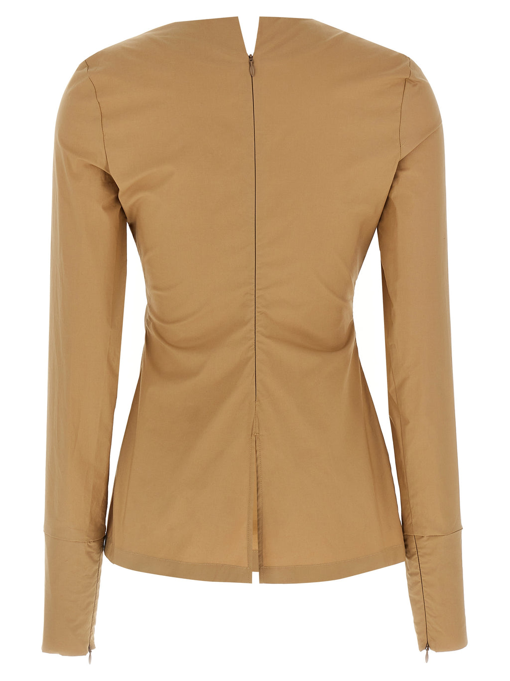 THELATEST Beige Cotton Long Sleeve T-Shirt
