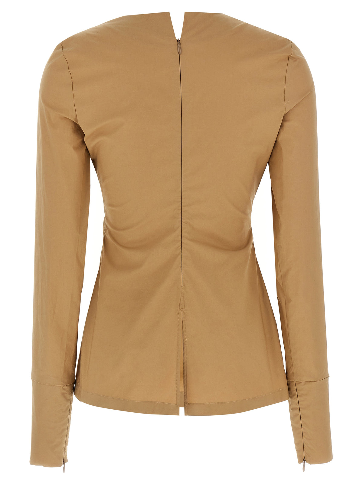 THELATEST Beige Cotton Long Sleeve T-Shirt