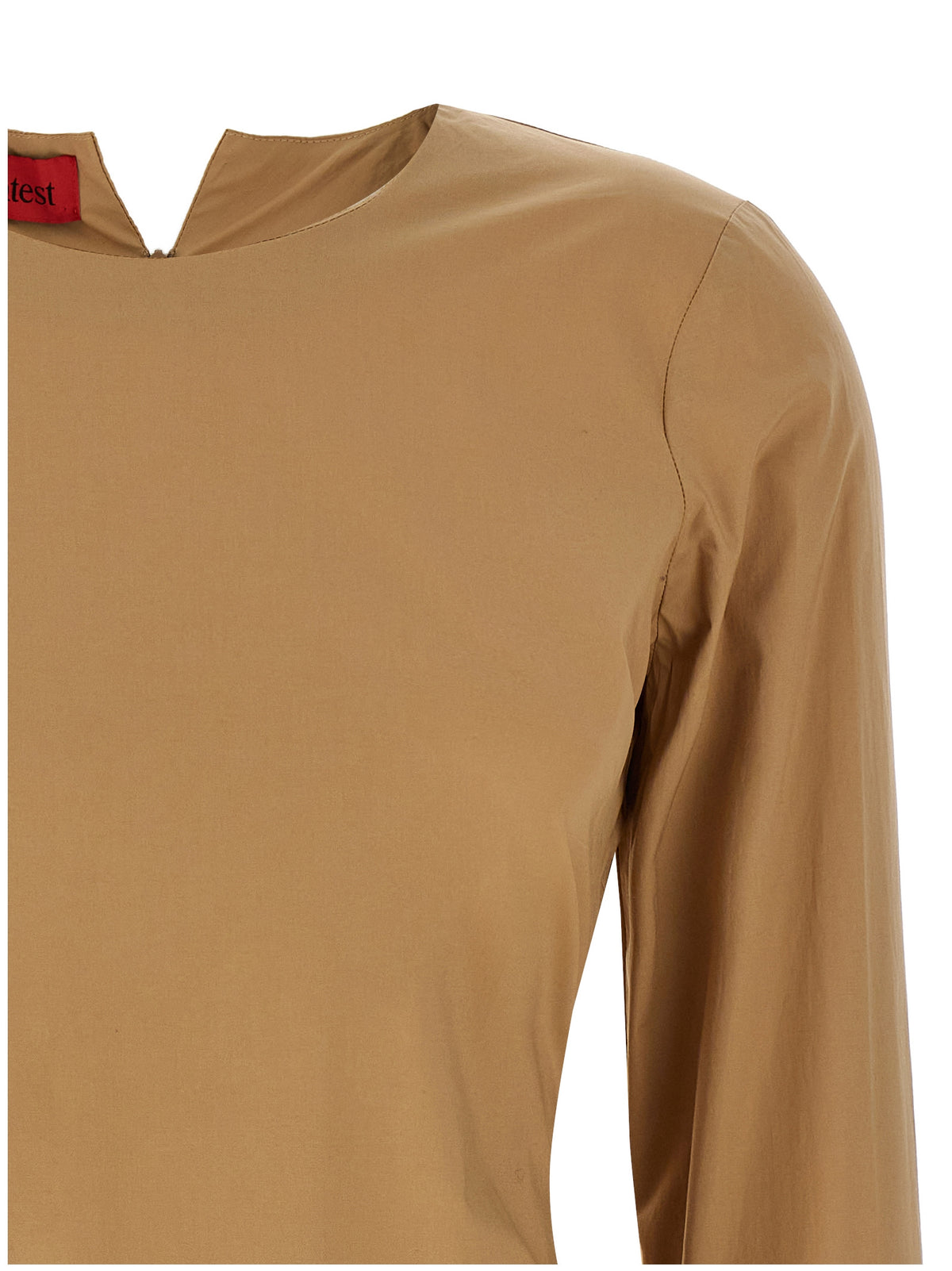 THELATEST Beige Cotton Long Sleeve T-Shirt