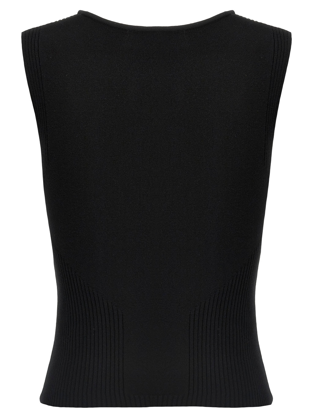 Marine Serre Black Viscose Tank Tops