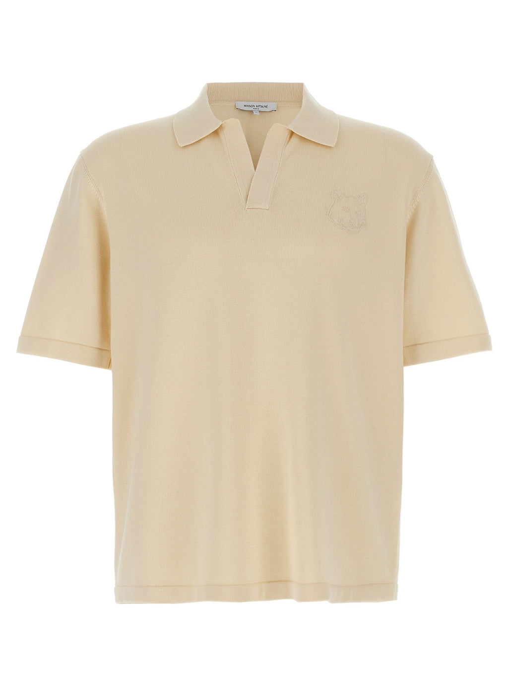 Maison Kitsuné Beige Cotton Polo Shirt
